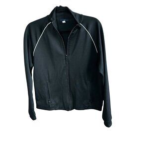 Gap Vintage Men's Black Track Full Zip Jacket Size Large